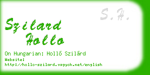 szilard hollo business card