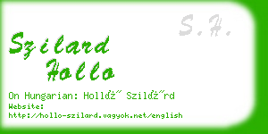 szilard hollo business card